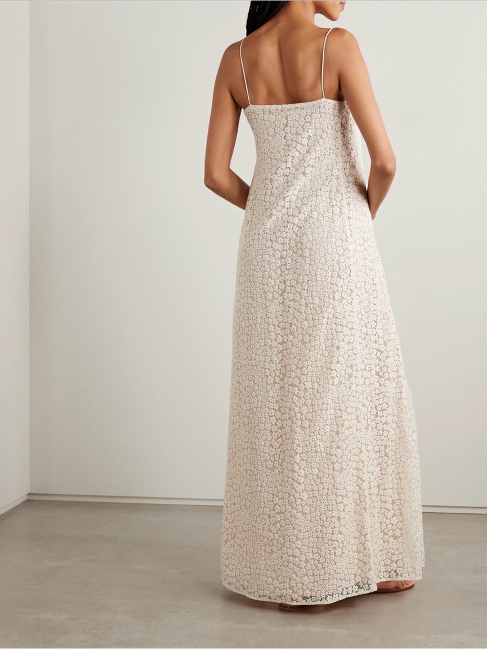 STAUD Delfina organic cotton-blend guipure lace maxi dress XS - Picture 3 of 7